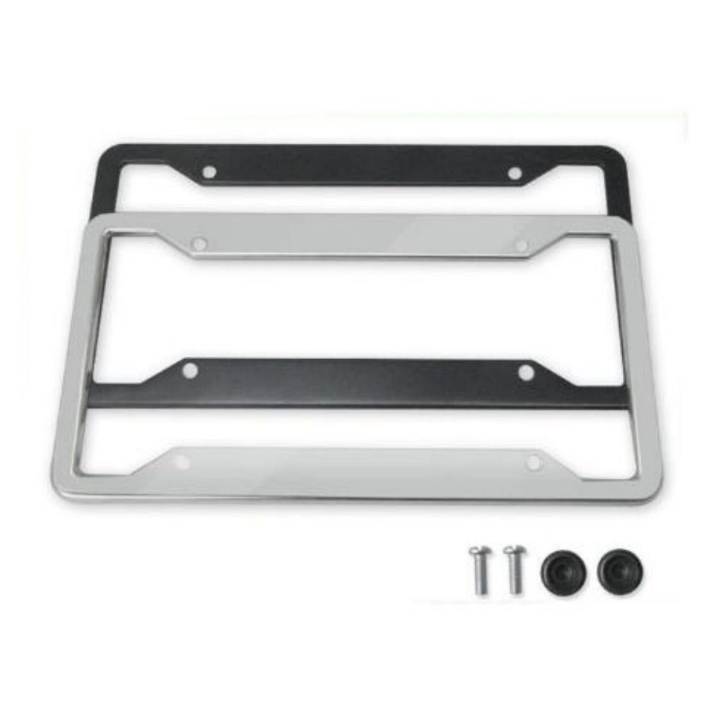 Stainless Steel Protecting License Plates Black/Silver License Plate Cover License Plate Holder