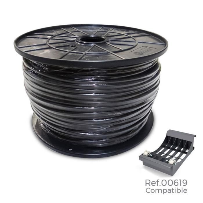Kabel - Akryl - 1kW - 2x1,5mm - Černý - 200m - Ø400x200mm