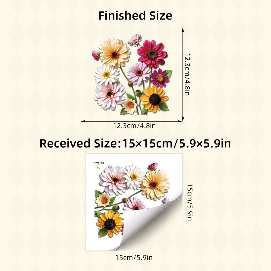 

Fresh Country Style Banana Leaf Colorful Daisy Switch Stickers, Self-Adhesive Decor for Home Outlet Decoration as pic