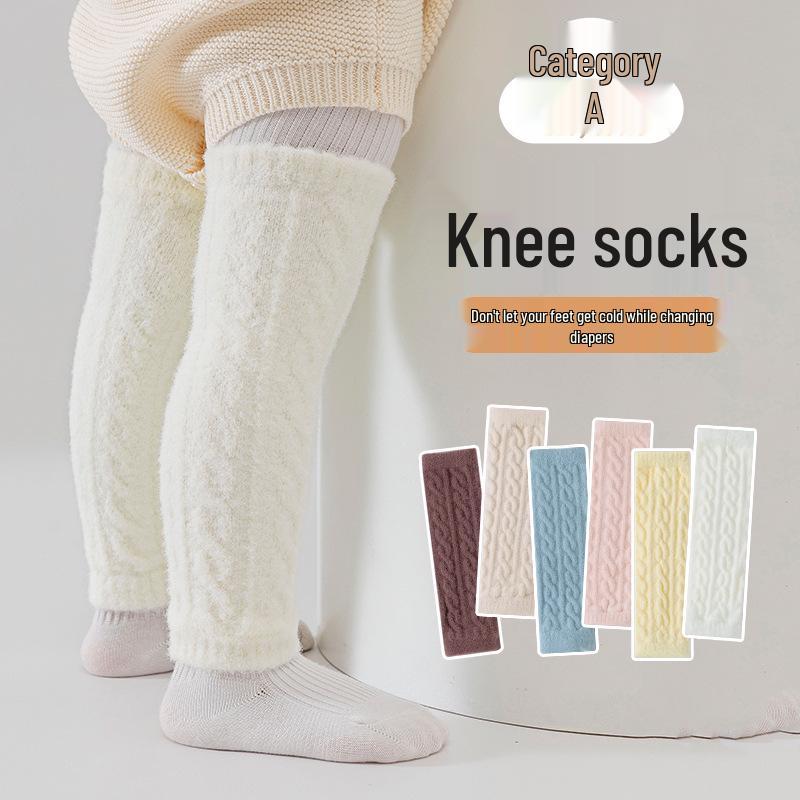 Unisex Newborn Over-the-Knee Warm Velvet Baby Socks, Non-Constricting & Anti-Pilling, High Elastic for Autumn/Winter