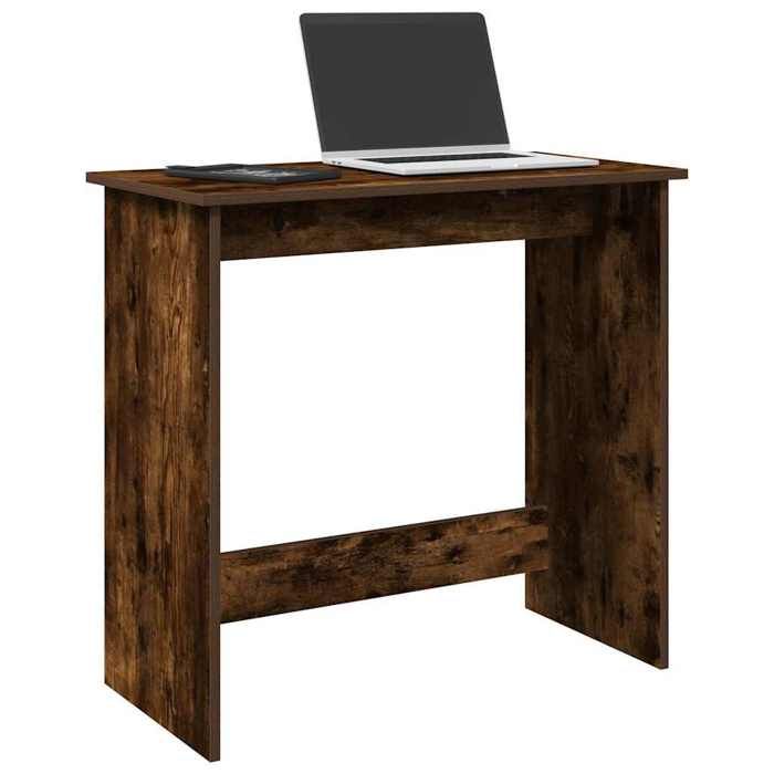 VidaXL Bureau chêne fumé 80x40x75 cm bois d'ingénierie, bureau, bureau d'étude,, bureau d'ordinateur, mobilier de bureau à 860458
