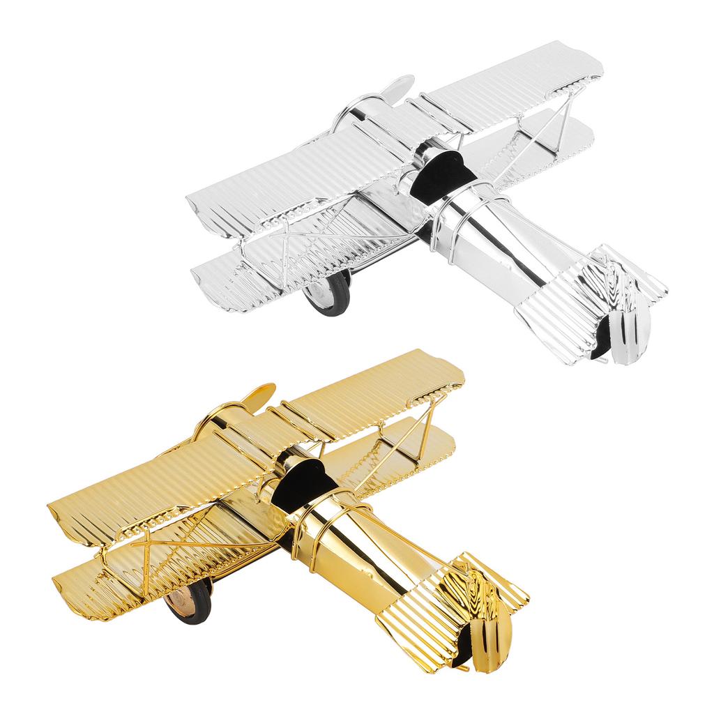Metal Airplane Decoration Middle Size Iron Airplane Desktop Decoration for Home and Office