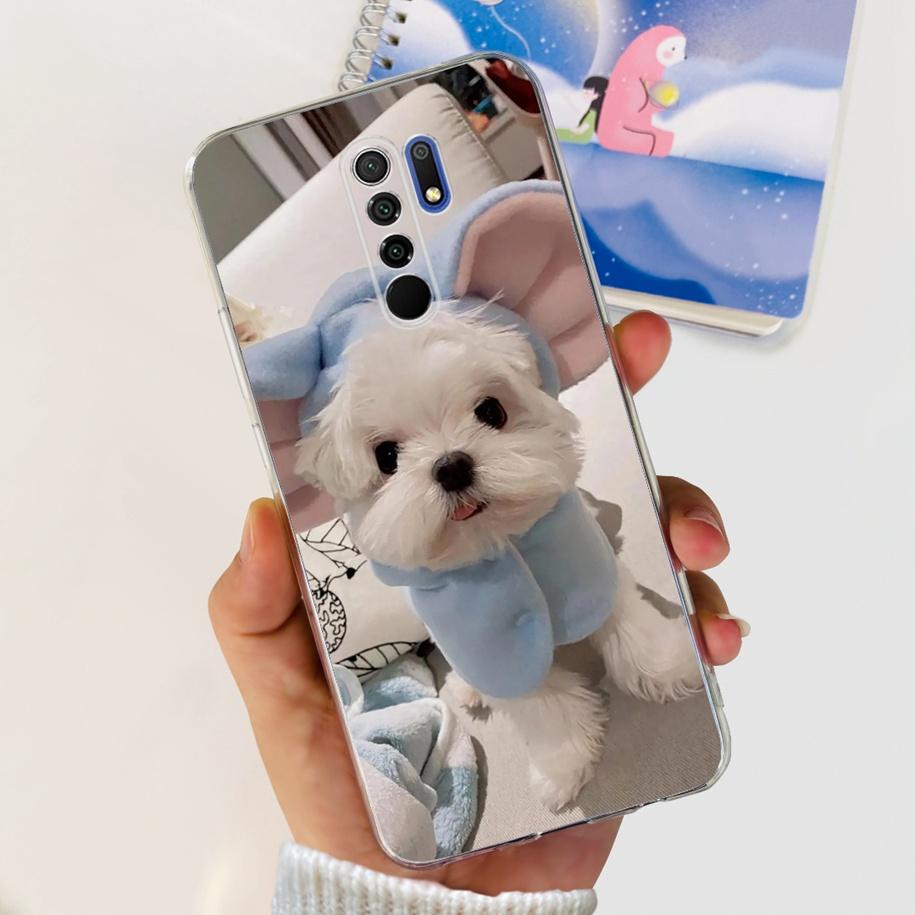 For Xiaomi Redmi 9 Case 6.53" Cover For Redmi 9 Flower Butterfly Transparent Silicone Soft Phone Covers For Redmi 9 Prime Bumper