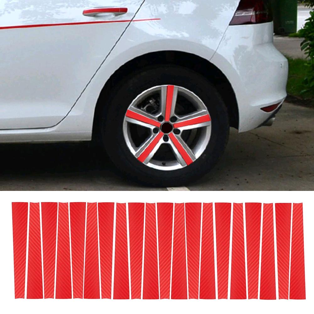 20 Teile/satz Auto Auto Styling Aufkleber Aufkleber Carbon Fiber Kratzschutz Film Radnabe Felge Zubehör für VW Volkswagen Golf 7