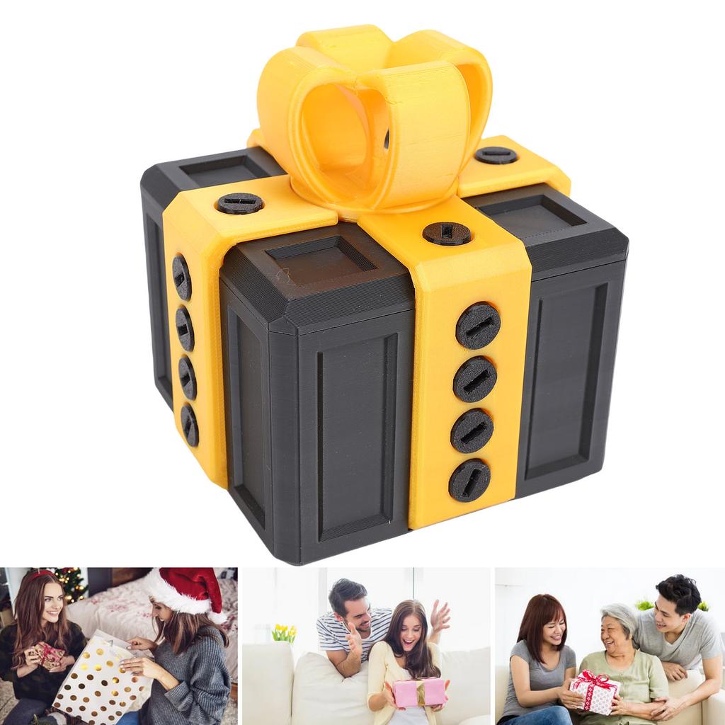 Annoying Present Box with Screws Prank Screw Box Funny 3D Printed Present Box for Xmas Birthday Holiday 3.9 X 3.9in
