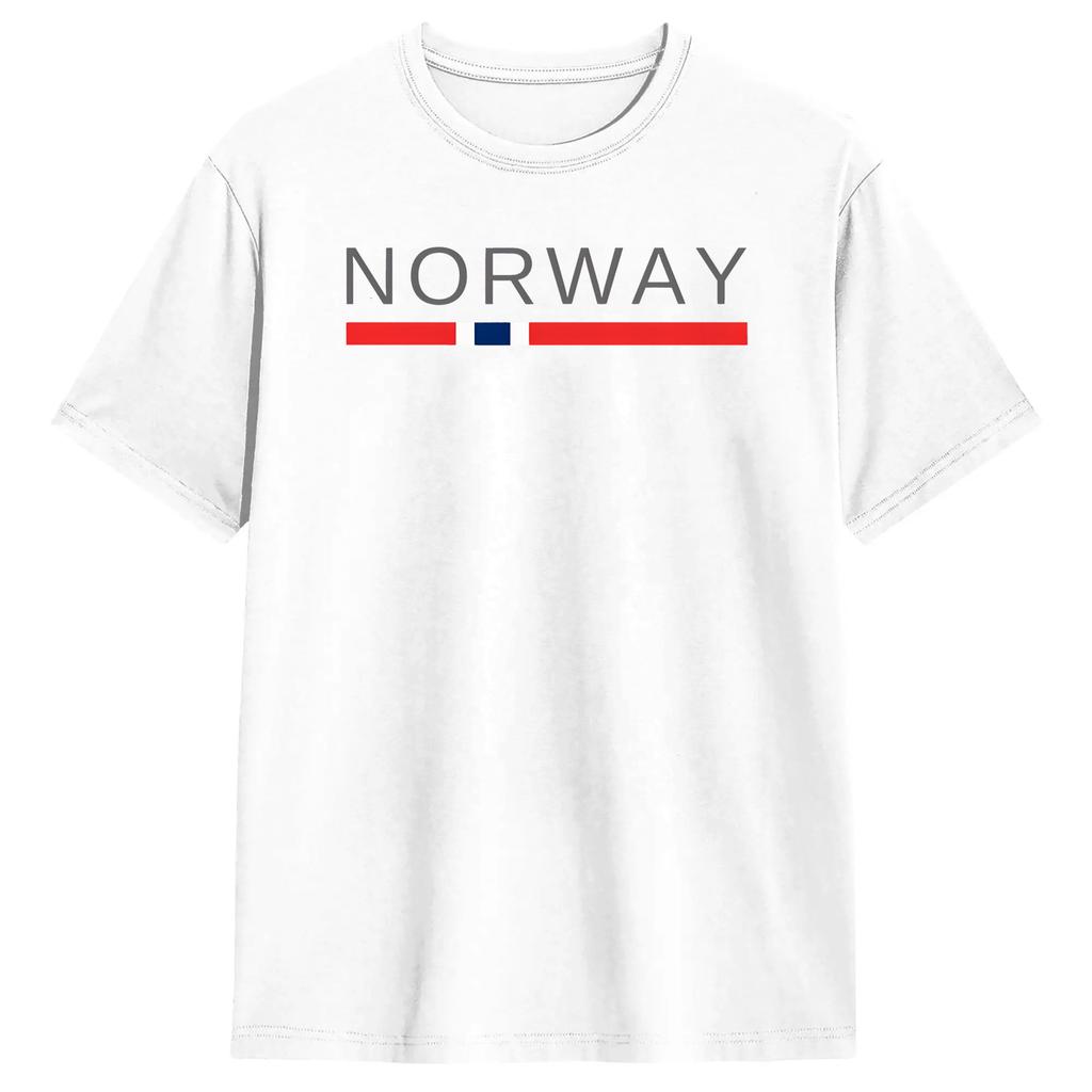 Norge Flag Norway T Shirts Unisex 100 Cotton Fashion for Male TShirts Round Neck Tees Short Sleeve Clothing Printed