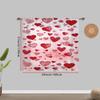 Single Panel Red Hand Painted Heart Shaped Decorative Gauze Curtain Romantic Festive Suitable Bedrooms Living Rooms Curtains Polyester Great Room