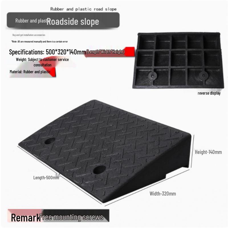 Rubber Curb & Threshold Ramp Mat for Home and Car 