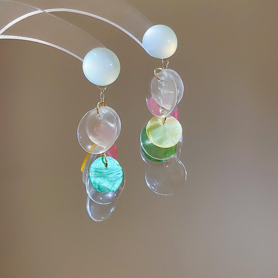 Steel Needle Flower Star Pendant Earrings Sweet Niche Temperament Earrings Exquisite Versatile Fashion High-end Earrings