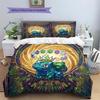 Bulbasaur Pattern Bedding Quilt Set Quilt Cover Pillowcase Home Decoration Birthday Gift (1 * duvet cover + 2 * pillowcase, without core)