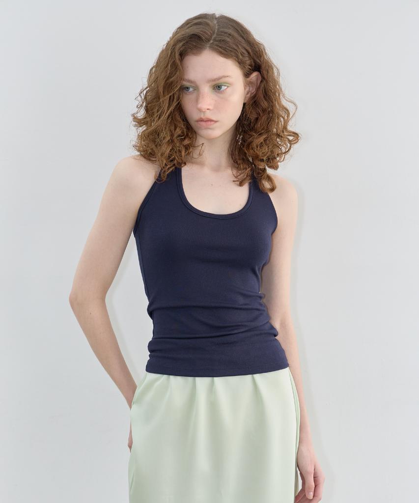 Leteoli Halter Neck Sleeveless_Navy
