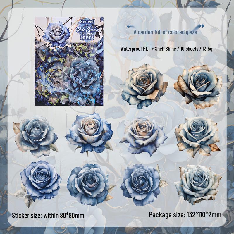 

Dark Rose Seashell Light Laser Sticker Pack – PET DIY Journal & Children s Stickers