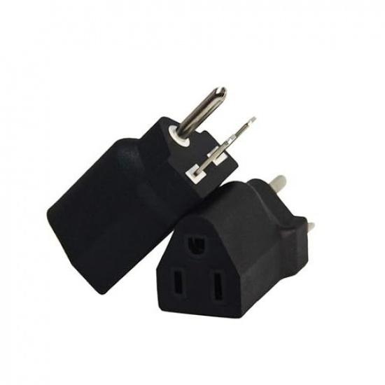 6-15P To 5-15R Plug Adapter, Electrical Converter, 3Prong, 110V / 120V To 220