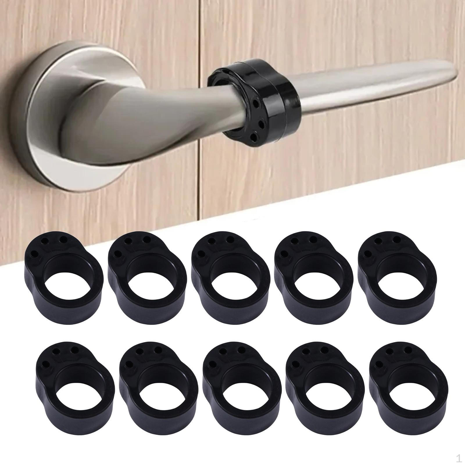 

10 шт. Стопор для дверной ручки, настенный протектор, защитный протектор, бампер для дверной ручки чёрный