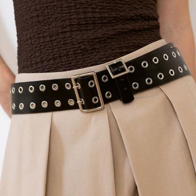 BT8066 Belt Loop Eyelet Cowhide Belt 48mm