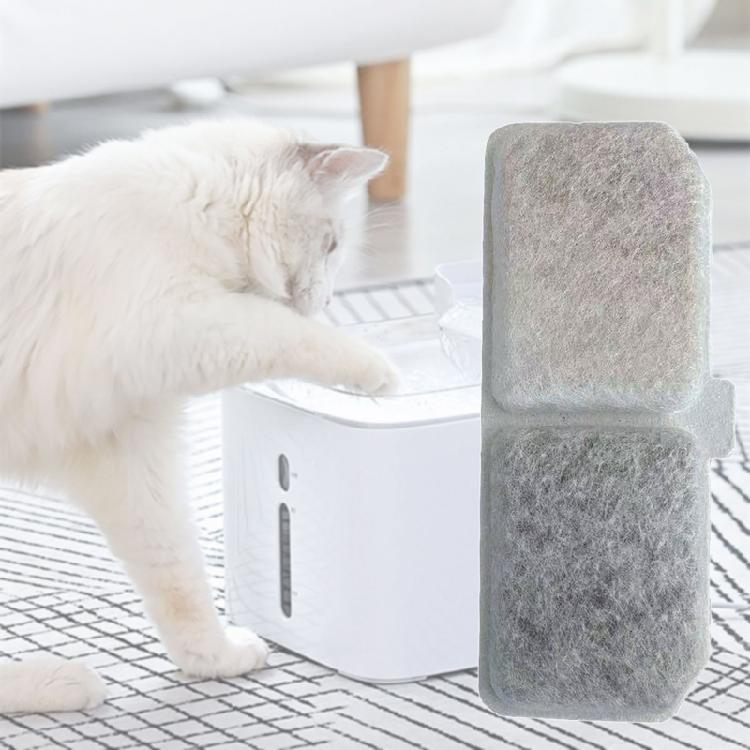 10 Piezas Sistema de Filtración Triple Mascota para Filtro de Fuente para Gato Forma Rectangular