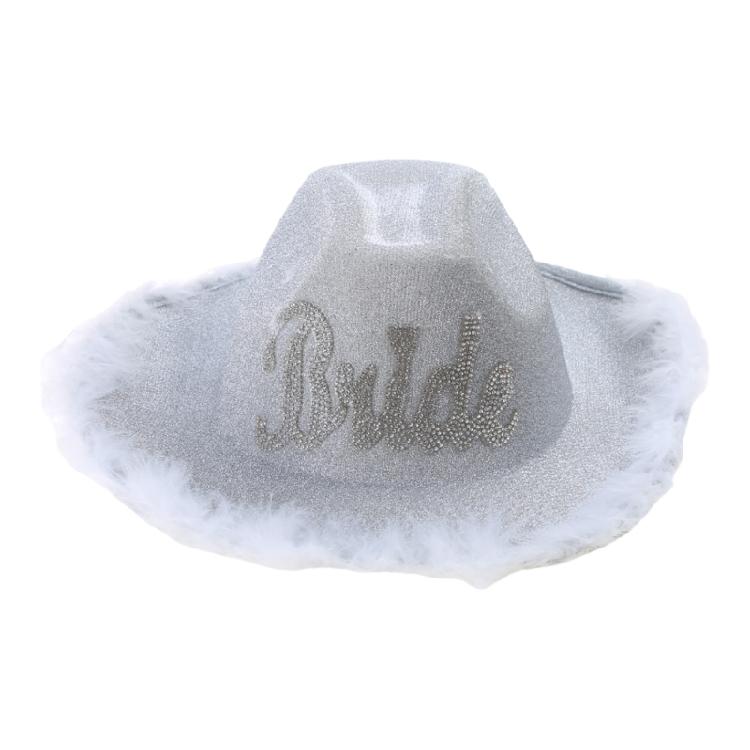 Bridal Party Bride Cowgirl Hat Bride Cowboy Hat Bride Hat Bachelorette Party Hat