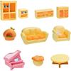 Derayee Miniature Furniture Resin Decor Set 10 Pieces Cute Doll Collection Garden Ornament Props