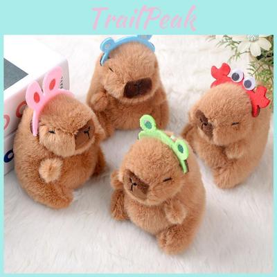 Capybara Plush Pendant With Short Pile Fabric For Gift And Accessories