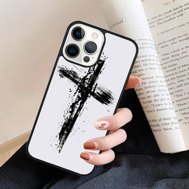 Christian Jesus The Cross Phone Case Back Cover for iPhone 17 Air 16 15 14 13 11 12 Pro Max Plus Fundas Coque