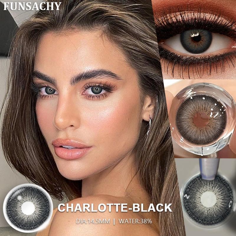 FUNSACHY 1 Pair AUDREY Colored Contact Lenses for Eyes Brown Color Lenses Natural Gray Contacts Koean Softlens Beautiful Pupils
