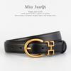 Womens Leather Belt Pin Buckle Thin Fashion Versatile Suits Pants