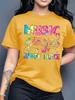 Musik ist mein glücklicher Ort Damen-T-Shirt - Bunte Musiknoten-Grafik, Lässiges Schwarzes Oberteil