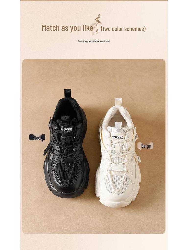 Augusden Women's 2025 Thick-Soled Lightweight Height-Increasing Sneakers