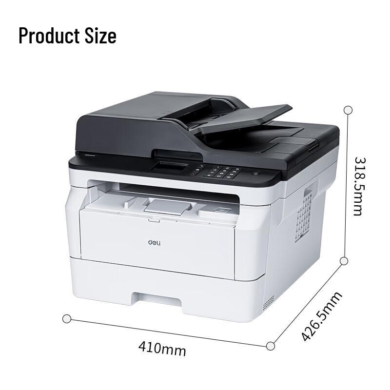 Deli M3400ADN A4 Black & White Multifunction Printer CN plug (adapter included)