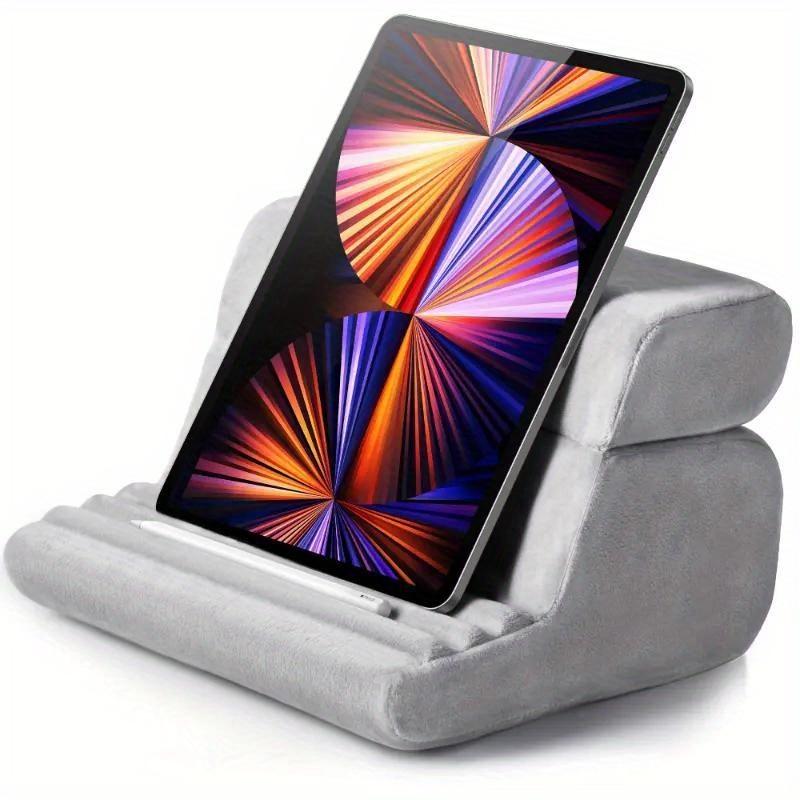 3-Layer Foldable Pillow with Tablet Pocket - Portable Bed & Sofa Support for Reading, Laptops, Comfortable Indoor & Outdoor Use.