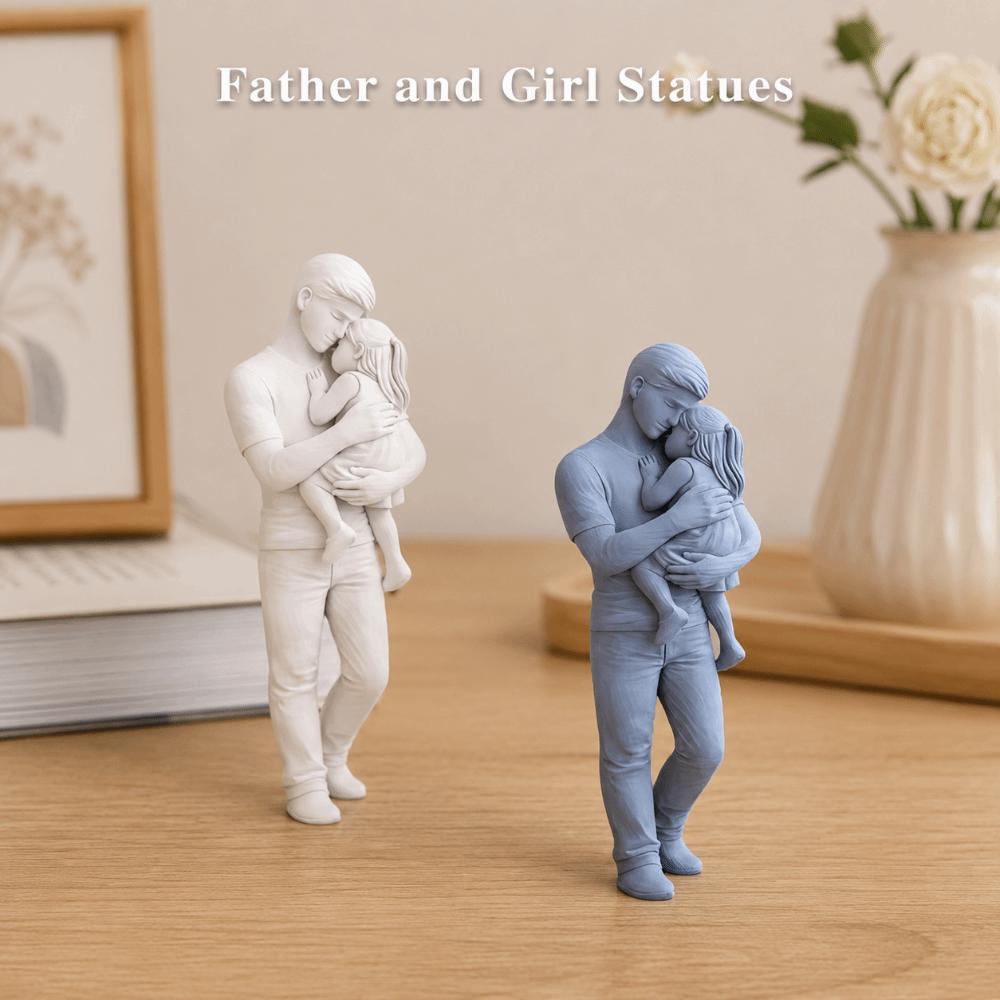 Creative Desktop Girl Figurine Standing Hug Kids Sculpture Gifts Nordic-Style Ornaments Crafts
