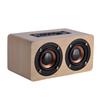   Portable Wooden   Speaker Wireless Stereo Loudspeakers with 2 Horn Red Wood