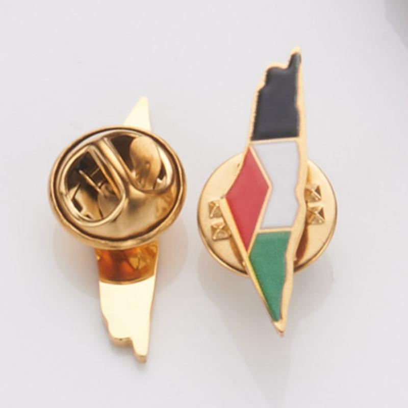 HNSP Palestinian Flag Stainless Steel Brooch For Men Women Badge Accessories