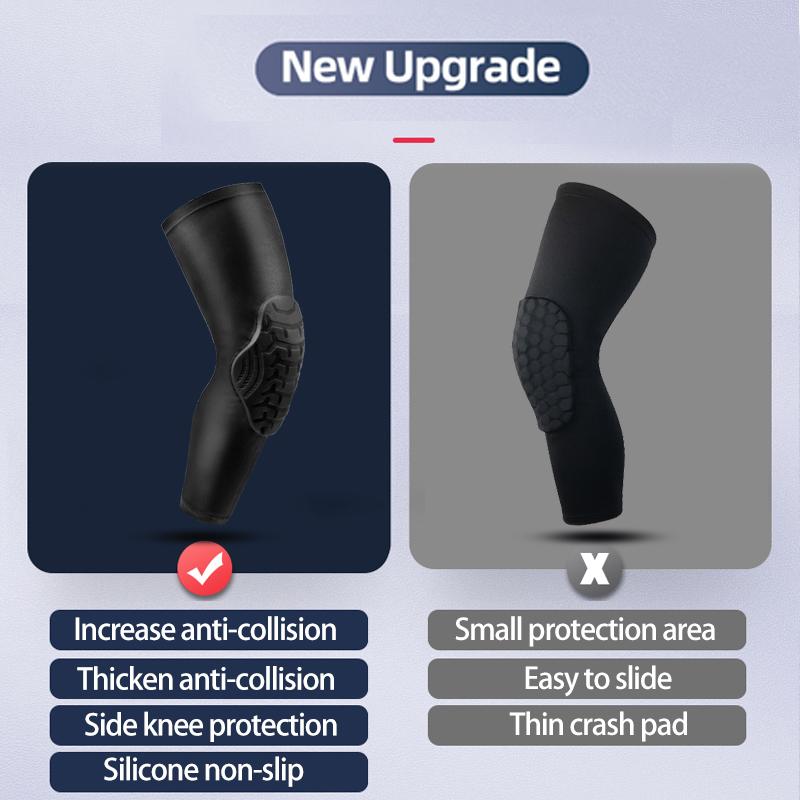 1 PCS Basketball Knee Pads Men's Long Anti-Collision Leggings Professional Thin Meniscus Lengthened Protective Legs Women Sport