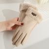 Warm Gloves for Women Winter Thickened Outdoor Driving and Cycling Touch Screen Gloves