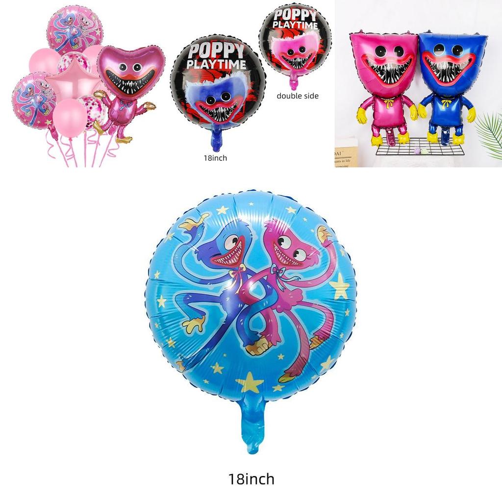 Poppy Playtime Huggy Wuggy Ballon-Set für Kindergeburtstagsdekorationen Hochwertig und einfach zu verwenden