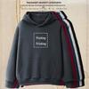 Women's Solid Color Hooded Sweatshirt - New Autumn Loose Fit with Custom Logo.
