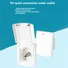 Ac29-RV Caravan Accessories Water Inlet Outlet Hatch Filter Lockable Cover With 20Mm Adapter Nozzles For Boat Marine RV Car