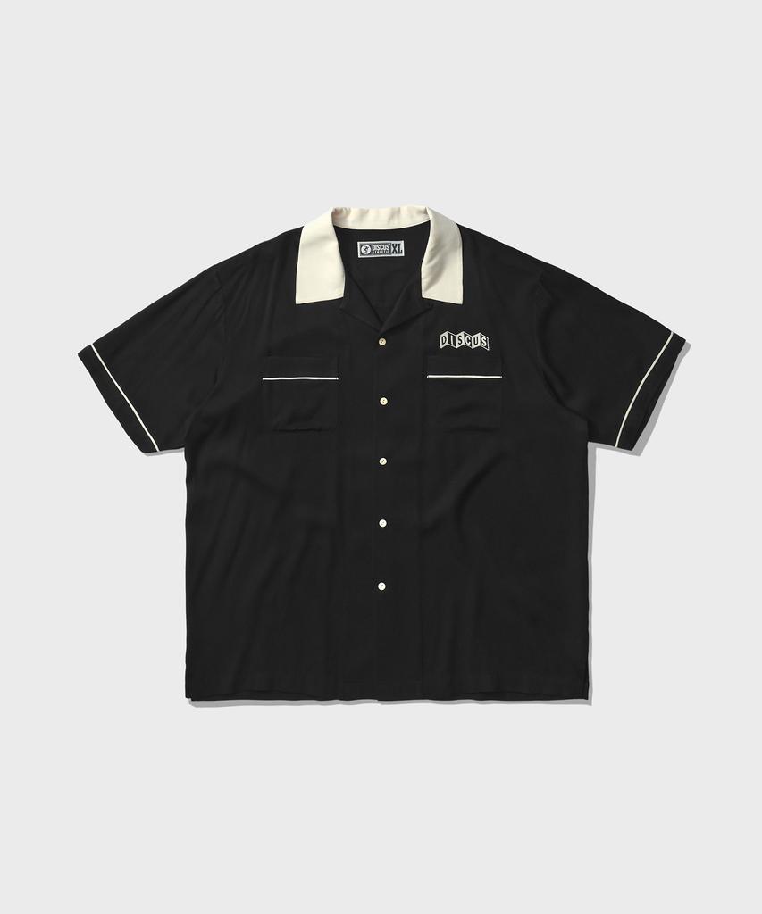 Discuss Athletic Half Sleeve Bowling Shirt Black