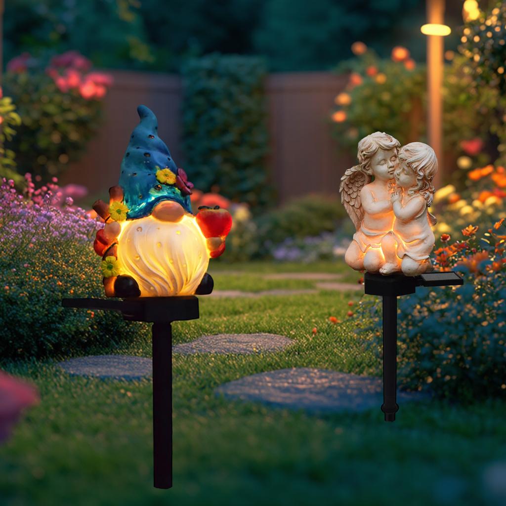 Garden Courtyard Decoration, Solar Lights, Outdoor Resin Floor Mounted Lights, Handicrafts