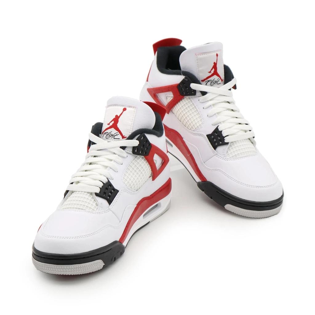 DH6927-161 Nike Air Jordan 4 Retro Red Cement Fire Black Neutral Grey (Men's)