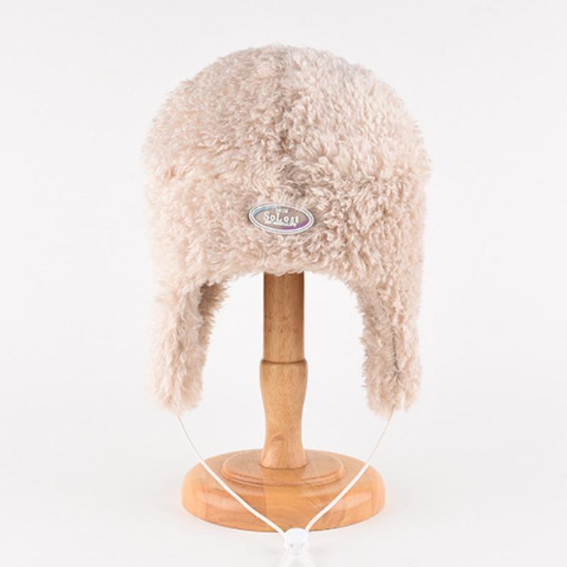 Mütze Damen Winter Warm Ohrenschutz Gestrickte Überziehmütze Sturmhaube Hut Band Doppelnutzung Plüsch Blitzmütze