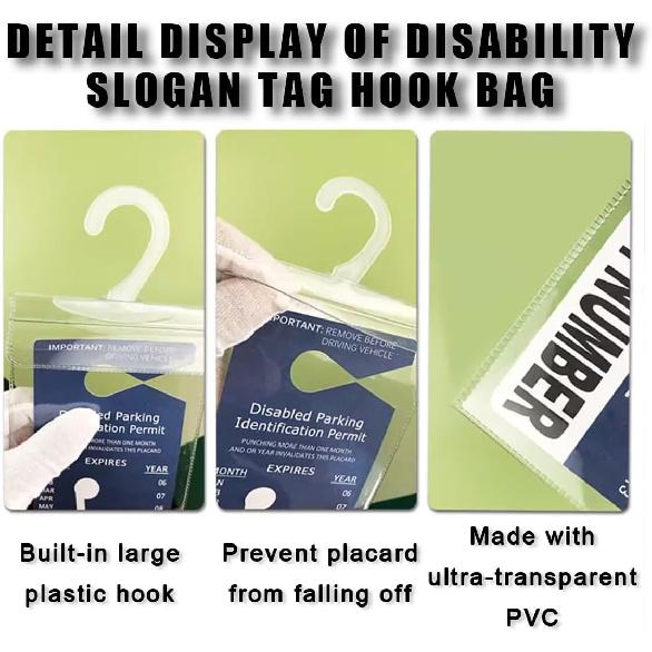 JOYCOURT 2PCS Portable Handicap Placard Holder, Ultra Transparent Disabled Parking Permit Placard Sleeve Protective Holder Cover with Large PVC