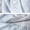 Spring and Summer Denim Shirts for Men Daily Casual Shirts Pure Cotton Lapel Collar Long Sleeve Men Shirt with Pocket Korean Fashion Men Tops