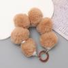 New Korean Version Plush Ball Pendant Handmade Bead Phone Pendant Short Wristband Anti Loss Chain for Women Bag Accessories