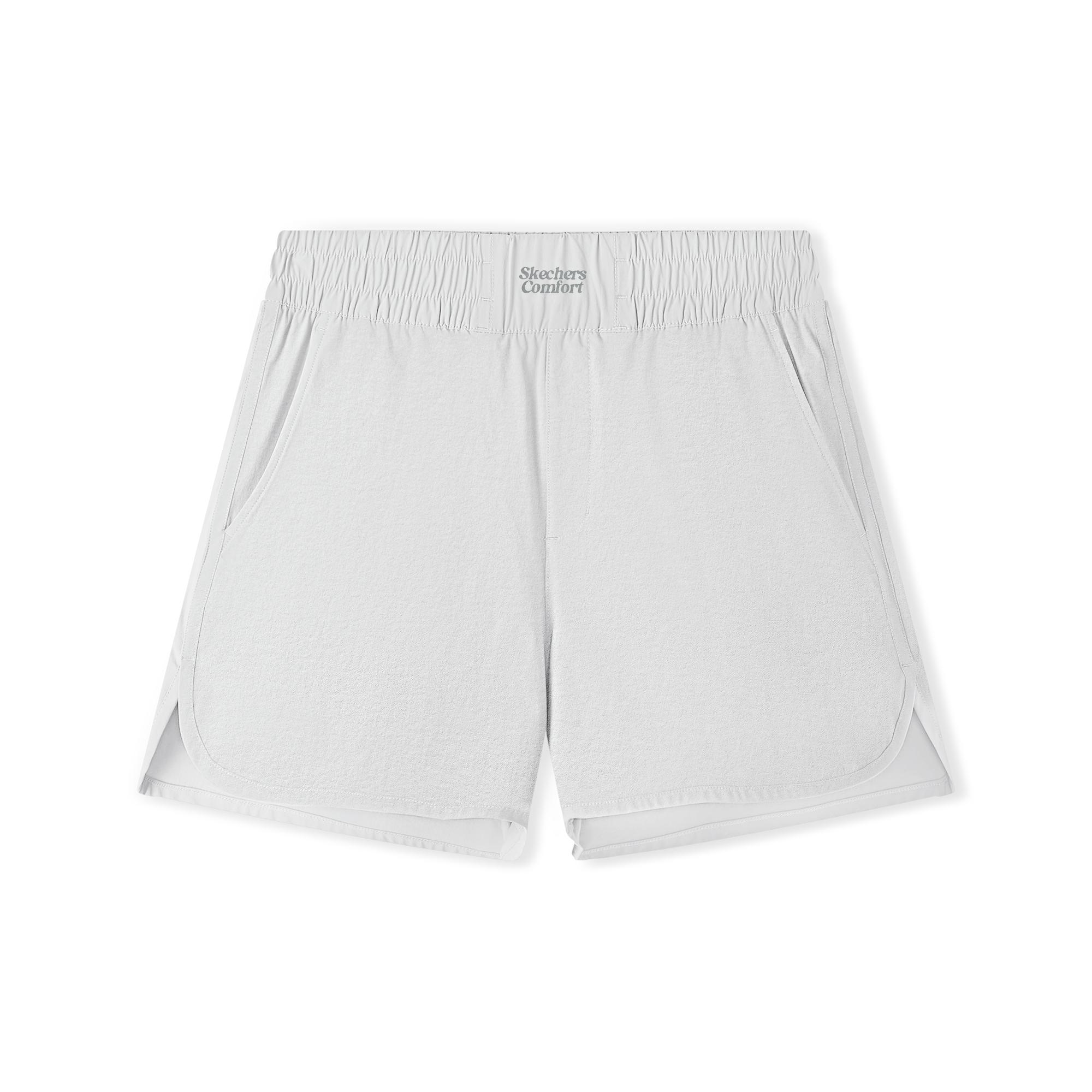 Skechers Loose Woven Simple Comfortable Five-Point Casual Shorts Women shorts Smoke-Gray L225W079-00EQ S