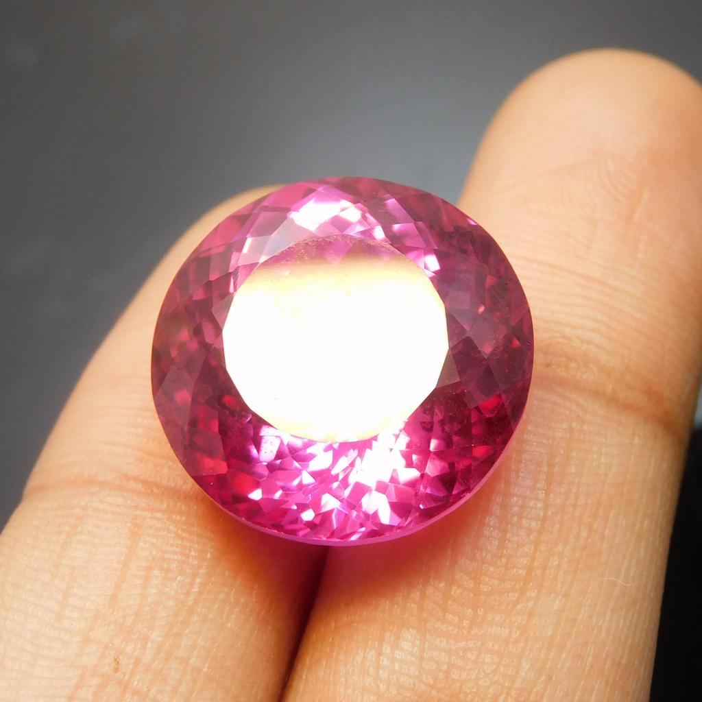 Natural Pink Tourmaline Loose Gemstone Magnificent 30.35 Ct Round Cut October Birthday Birthstone