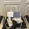 Fashion Splicing Texture Small Square Bag for Women Trendy Shoulder Crossbody Handbag KTB