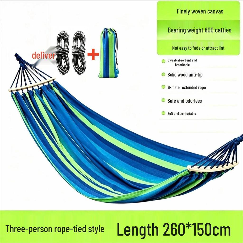 Portable Anti-Rollover Hammock for Camping - Adult/Child Wilderness Nap