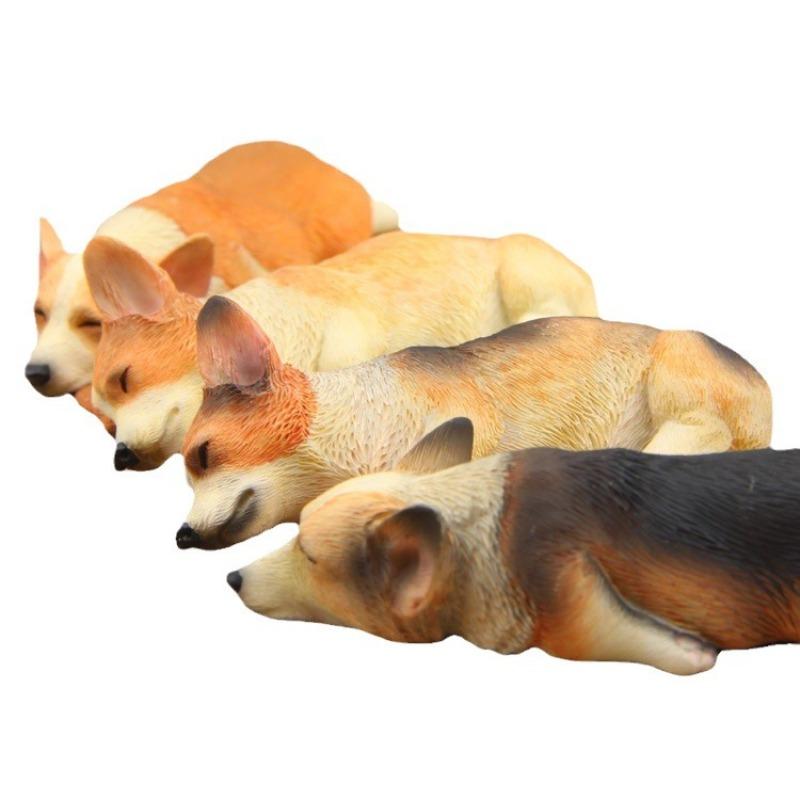 Warm Series, Sleepy Series, Corgi Model, Super Cute Shiba Inu Figurine, Fridge Magnet Doll